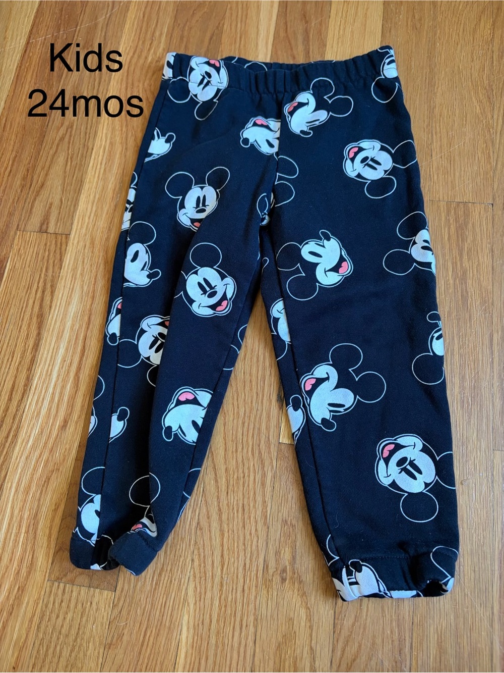 Toddler Black Mickey Mouse Joggers - 24 Months